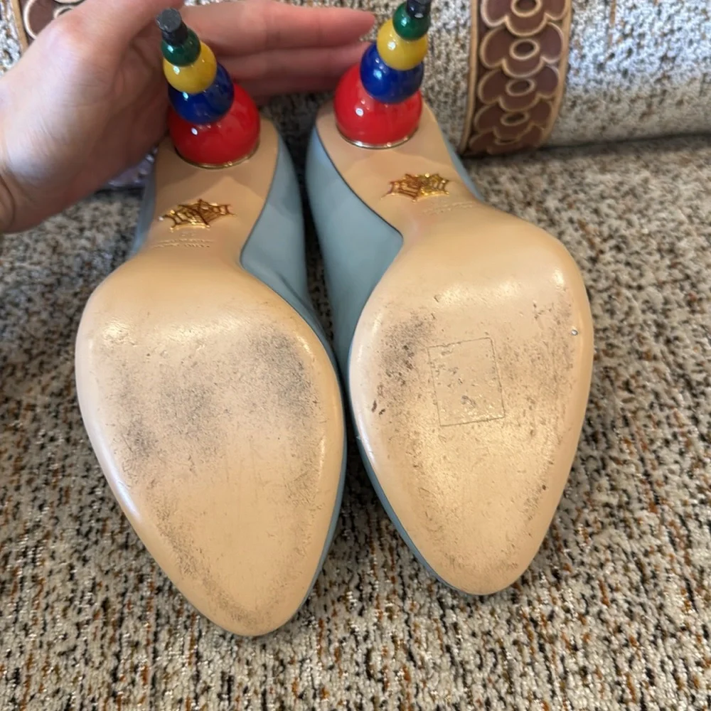 Collectors ITEM! Charlotte Olympicia baby blue heels - Picture 6 of 12